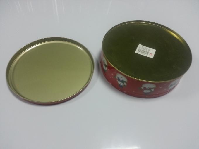 Cylinder Cookie Tin Container Vintage Tin Canisters Holiday Christmas Tin Boxes