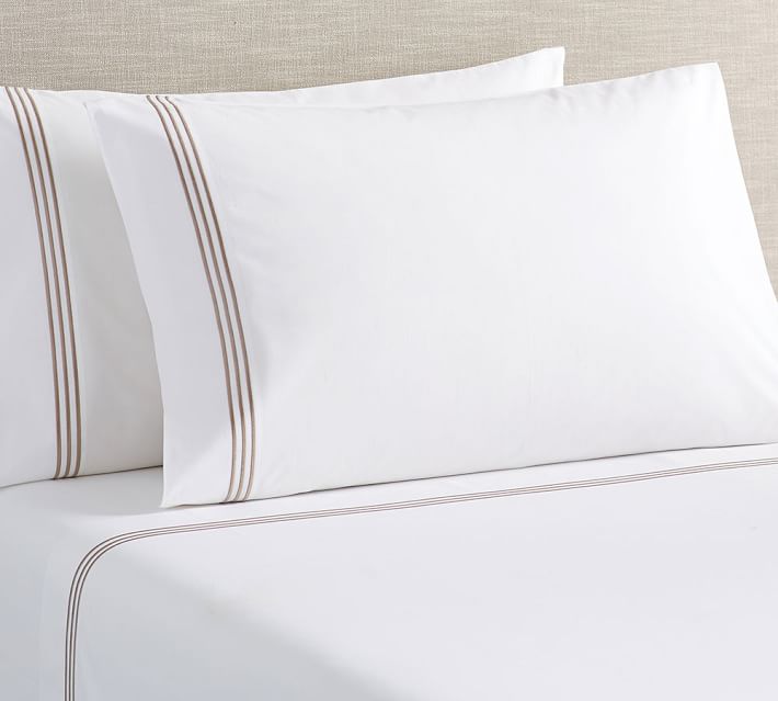 HotelHome 100% Cotton Embroidered Duvet Cover Bedding Set 4 Piece Single Double Queen King