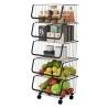 Buy cheap OEM Black Removable Stainless Steel Kitchenwares MultiLayer Vegetable Shelving Rack from wholesalers