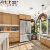 Buy cheap Modern Kitchen Design 2023 Wood Island With Glass Top And Plywood Carcase Accessories from wholesalers