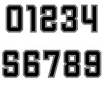 Buy cheap Screen Printed Numbers And Letters 25cm Heat Press Numbers For Jerseys Classic Style from wholesalers