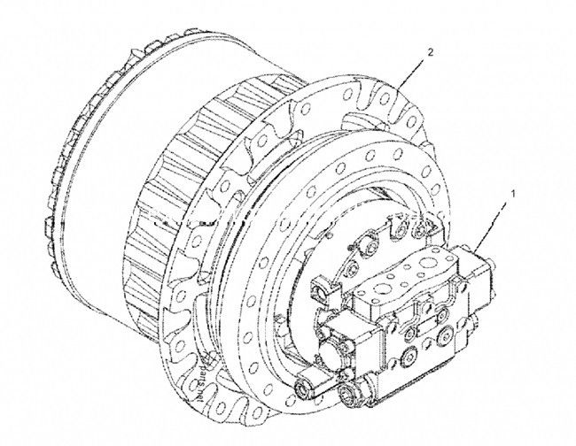 E320D Excavator Drive Motor , E325C E325D E329D Travel Reduction Gearbox 267-6796 3