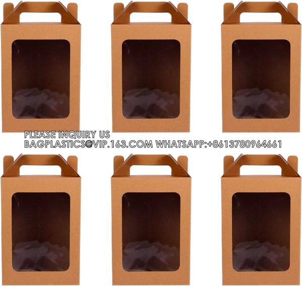 Buy cheap Window Box Gift Wrapping Bags Small Cake Boxes Bakery Bags With Standing Cookie Bag Flower Packaging Bag Bakery Box from wholesalers