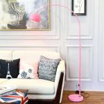 Macaron floor lamp fishing led floor lamp dimmable living room yellow floor lamp