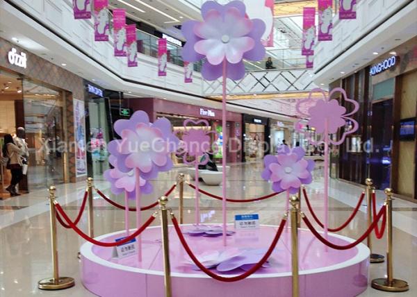 Buy cheap Purple Color Giant Acrylic Decoration , Acrylic Flower Decoration Custom Size from wholesalers