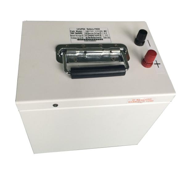 Large Capacity 100AH At 12V LiFePO4 Battery Pack , Rechargeable Lithium Battery