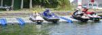 Plastic V floats for jet ski