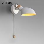 Vintage Creative wall light led bedside bedroom Foyer Study wall lamp with