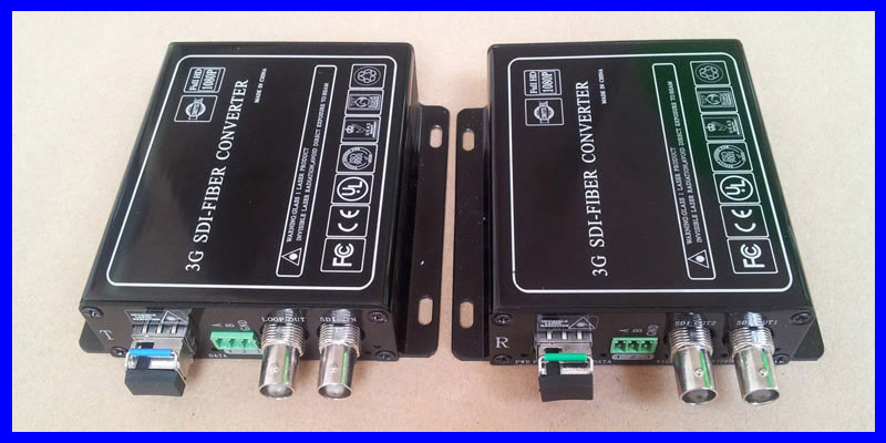 Video Audio Data Intercom Tally Fiber Camera System SDI To Fiber Converter