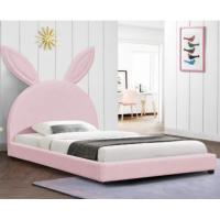 Buy cheap Plywood Children Upholstered Bed Frame Cartoon Rabbit Style Pink Color product