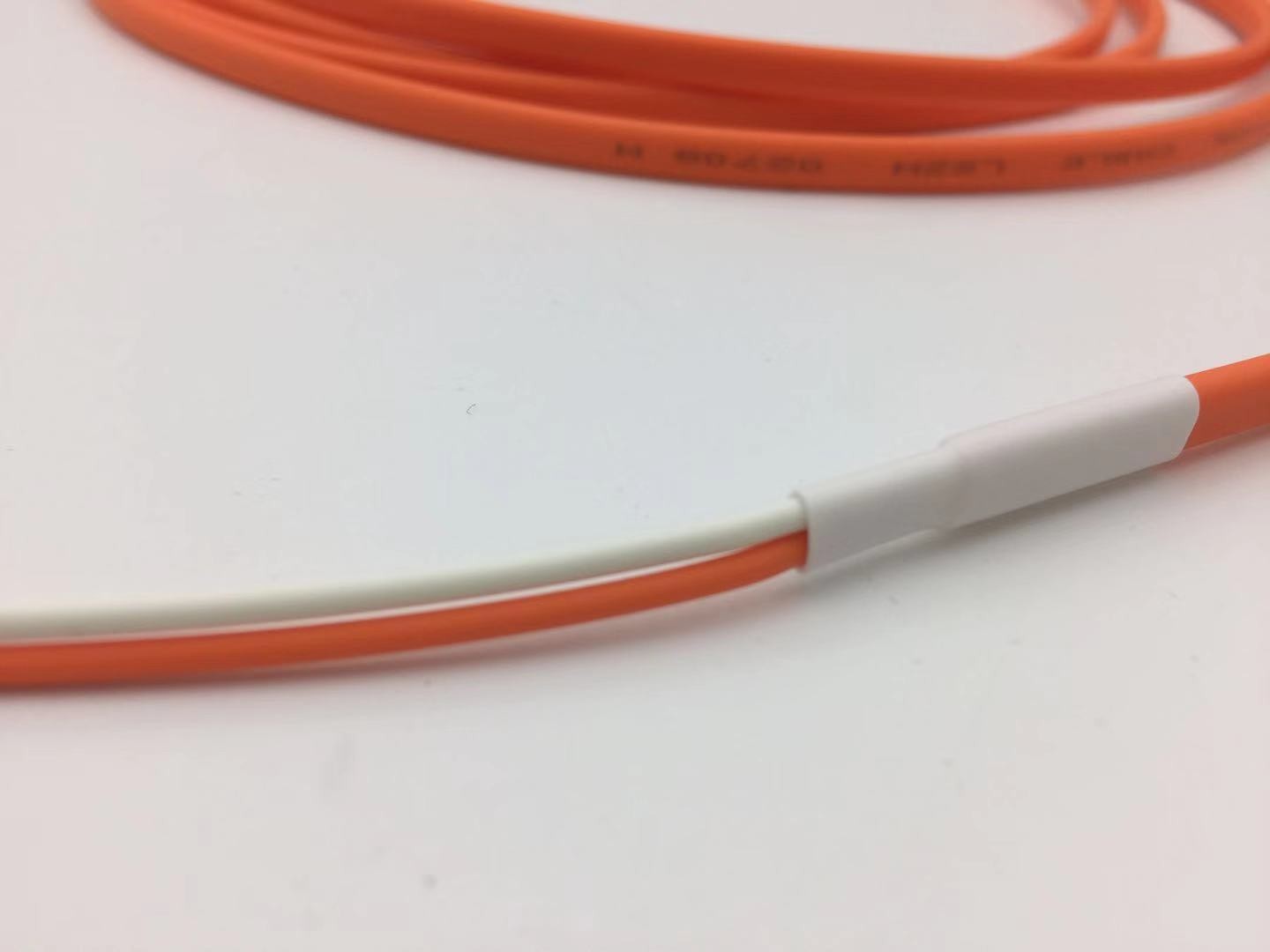 Ruggedized Flat Twin Duplex Fiber Optic Patch Cable LC-LC Multimode LSZH Jacket Covered