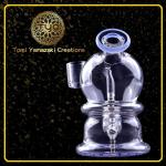 4 Inch Thick Hookah Water Pipe Bong Shisha Glass Smoking Pipe With Bowl Blue