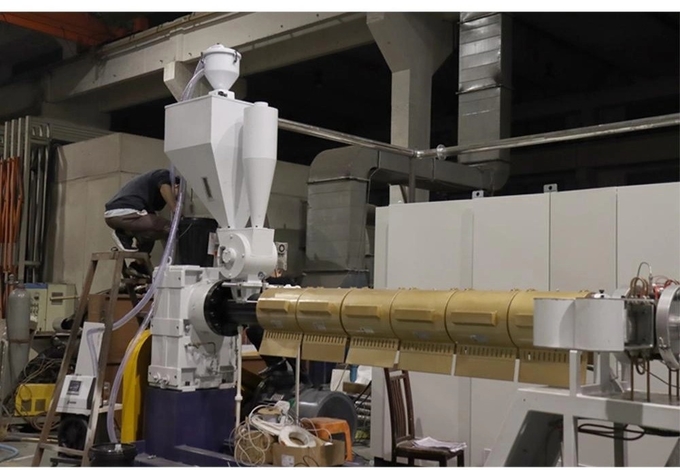 PP Flat Wire Tape Extrusion Machine Plastic Extruding Film Stretching Line 2000Tex