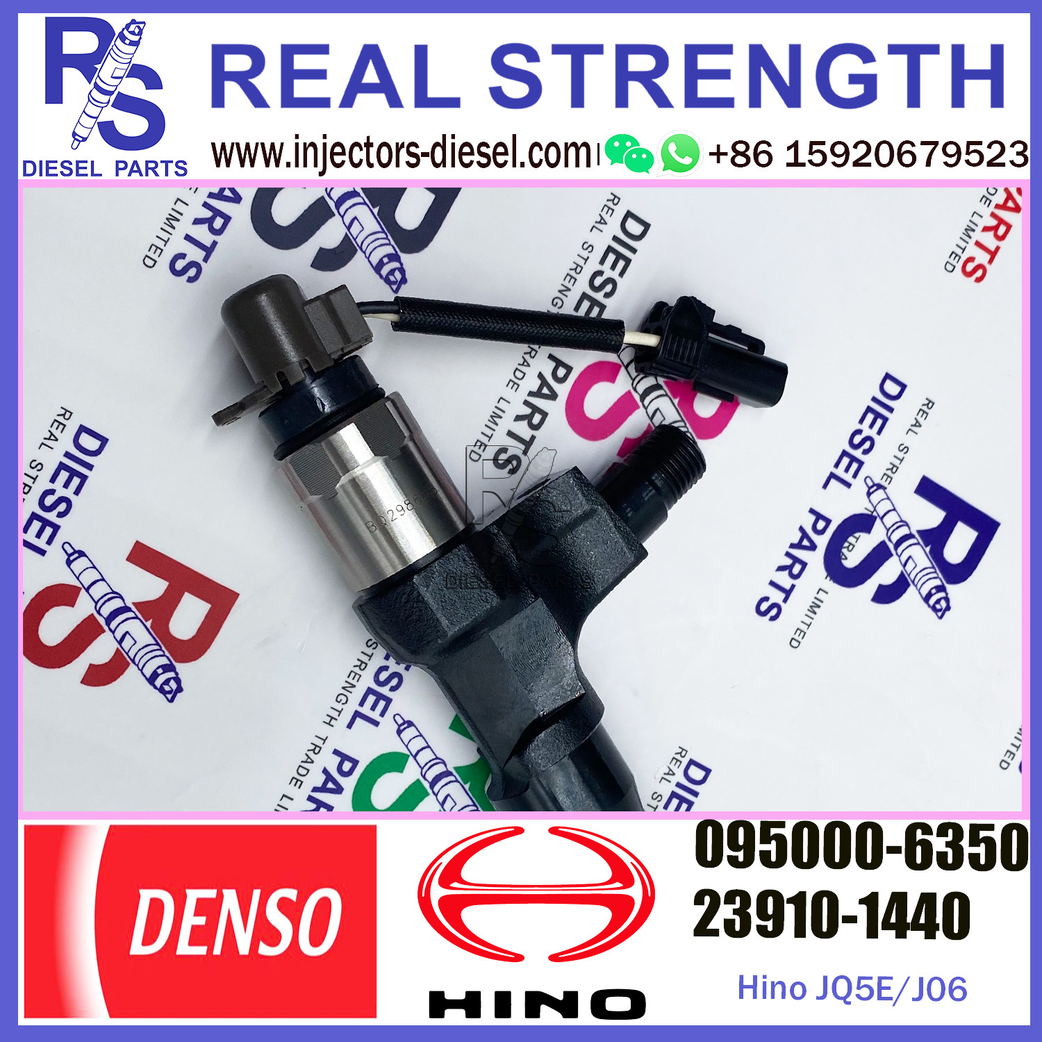 SK200-8 Excavator J05E J06 Hino Engine Parts 23910-1440 23670-E0050 095000-6351
