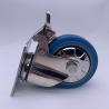 Buy cheap 5 Inch Locking Caster Wheels Blue TPR Rubber Tread from wholesalers