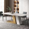 Buy cheap OEM Luxury Marble Dining Table Gold Metal Base Living Room Furniture from wholesalers