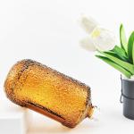 750ml Brown Glass Wine Bottle with Textured Surface Body Material Glass Clear