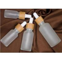 Buy cheap BPA Free Lead Free Round 50ml Glass Dropper Bottles With Bamboo Collar product