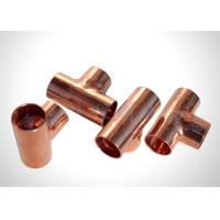 Buy cheap Residential Refrigeration Copper Tubing Pipe Fittings Copper Equal Tee Easy To product