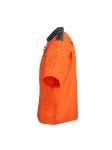 195GSM 65% Polyester 35% Cotton T Shirt For Men Color Orange Contrast Black