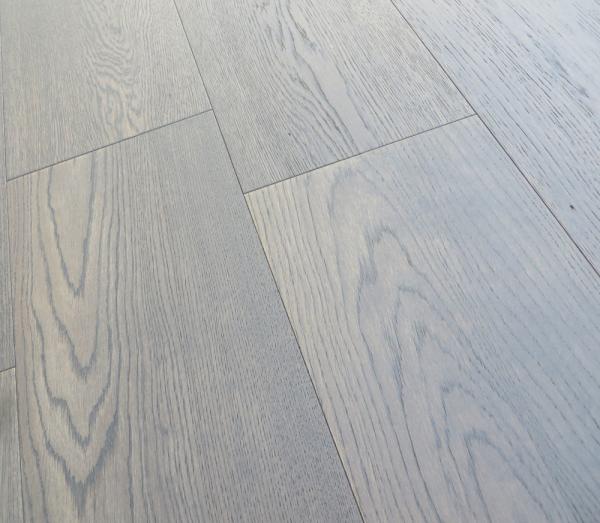 Buy cheap medium grey stained russian oak engineered wood flooring, different grades are available from wholesalers