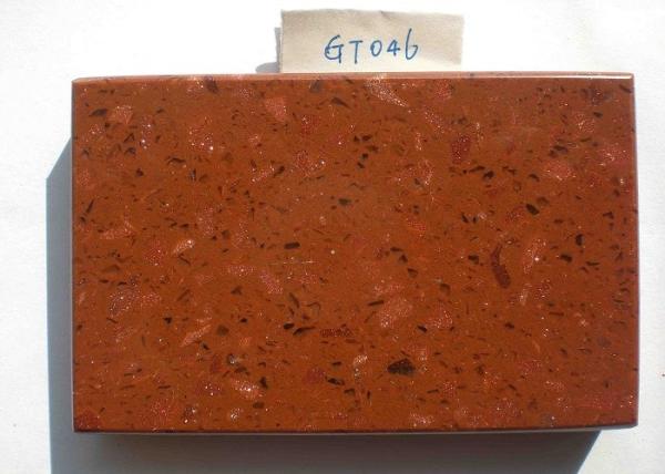 Buy cheap Red Glass Quartz Stone Countertops 6 Mohs Hardness 36.0 MPa Flexural Strength from wholesalers
