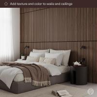 Buy cheap Slatpanel Walnut Acoustic 3D Textured Wood Panels For Walls Ceilings Decorative product
