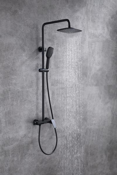 Buy cheap Brass Matte Black Shower Faucet Set Chrome Nickle Surface finishing from wholesalers