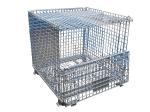 Stackable Collapsible Steel Wire Mesh Pallet Rack Shelving Cage Heavy Duty