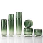 Green Face Cream Empty PET 15g Plastic Makeup Jars