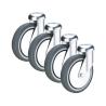 Buy cheap 198lbs Loading 5inch TPR Trolley Wheels Heavy Duty With Steel Dust Cover from wholesalers