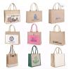 Buy cheap Silk Screen Plain Shopper Shopping Bag Customized Handmade Gift Beach Hemp Jute Bags from wholesalers