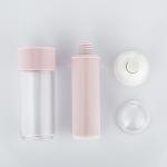 Matte pink skincare empty container portable travel set lotion bottle and cream
