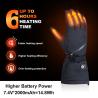 Buy cheap 7.4V Battery Rechargeable Heated Gloves Black Winter Snow Proof from wholesalers