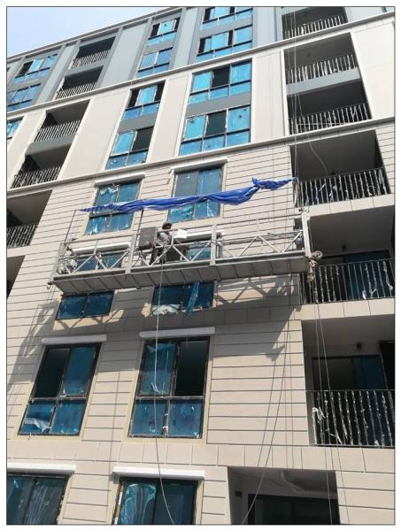 Buy cheap 7.5 meters 800kg aluminium temporary gondola in Malaysia for building cleaning from wholesalers