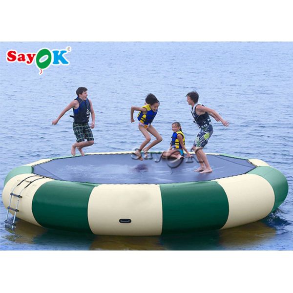 Baby Inflatable Water Trampoline / Durable Inflatable Aquatic Trampoline