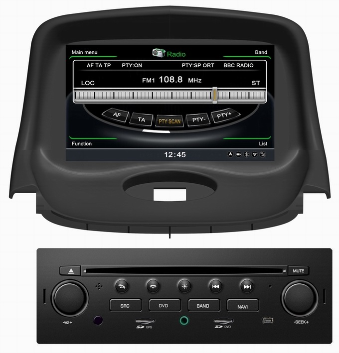 Ouchuangbo S100 7"Car Touch Screen DVD Radio For Peugeot 206 2008-2012 With Auto GPS Navigation iPod