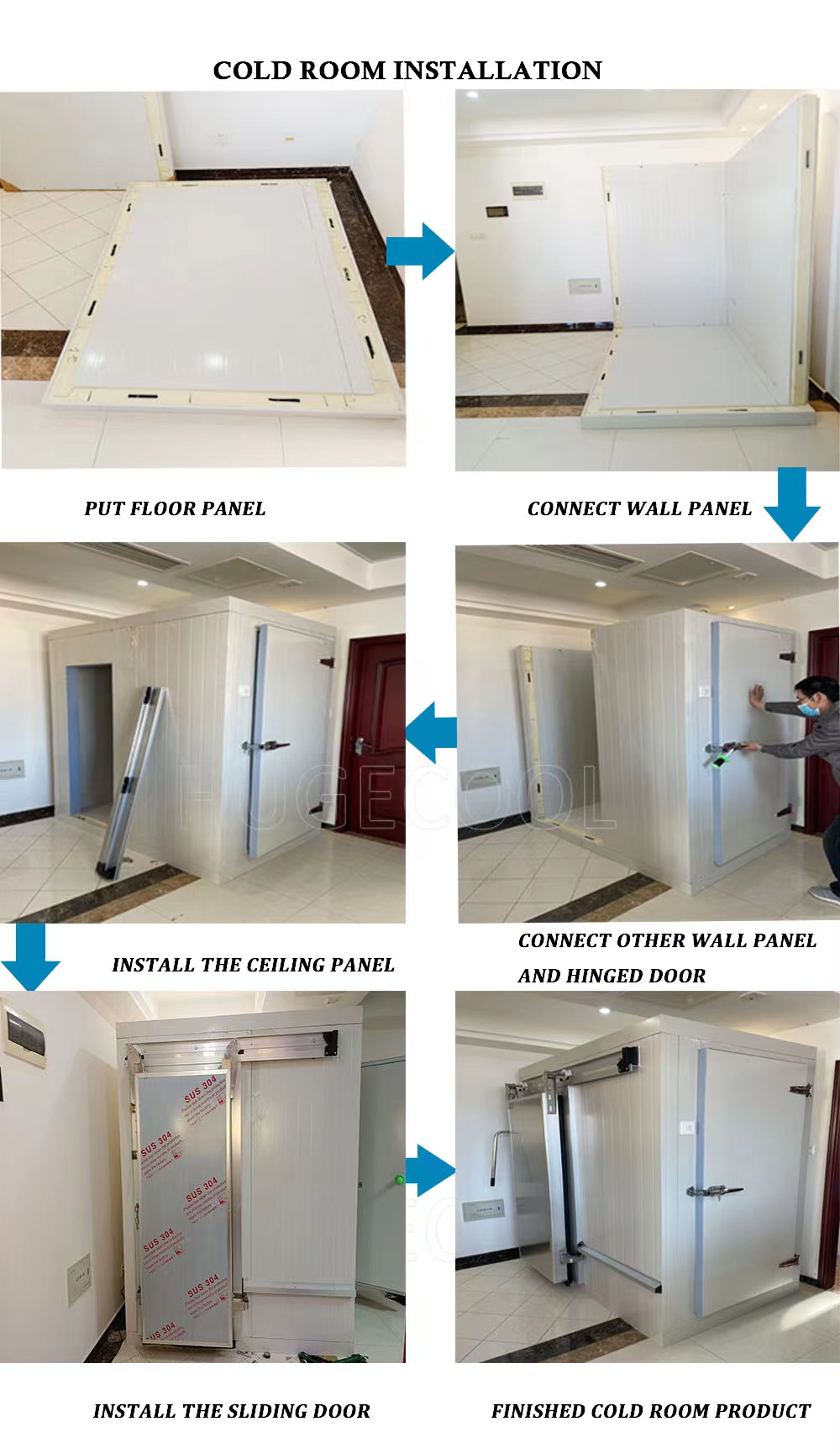High-quality cold storage for the storage of frozen meat and seafood