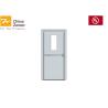 Buy cheap Powder Coated 1 Hour Fire Rated Metal Door With Glass For Residential Buildings/Max. 3' X 7'/ Yellow Color from wholesalers