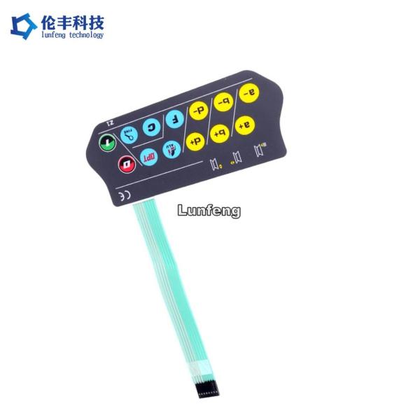 Quality Embossed Keys Custom LED Membrane Switch Tactile Keypad 3M467 for sale
