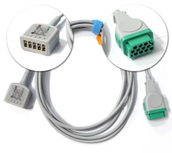 Buy cheap Professional Snap ECG Lead Cable GE One Piece 3 Lead Cables De Ecg from wholesalers