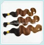 Malaysian 5A virgin remy hair bulk ,ombre natural color/33#/30#, body wave 10''