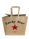 Disposable Flat Bottom 27cm Kraft Paper Bag