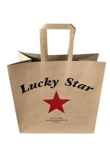 Buy cheap Disposable Flat Bottom 27cm Kraft Paper Bag from wholesalers
