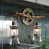 Buy cheap American Design Glass Chandelier Retro Cafe Wooden Lamp Gear Industrial rectangle chandelier(WH-VP-71) from wholesalers