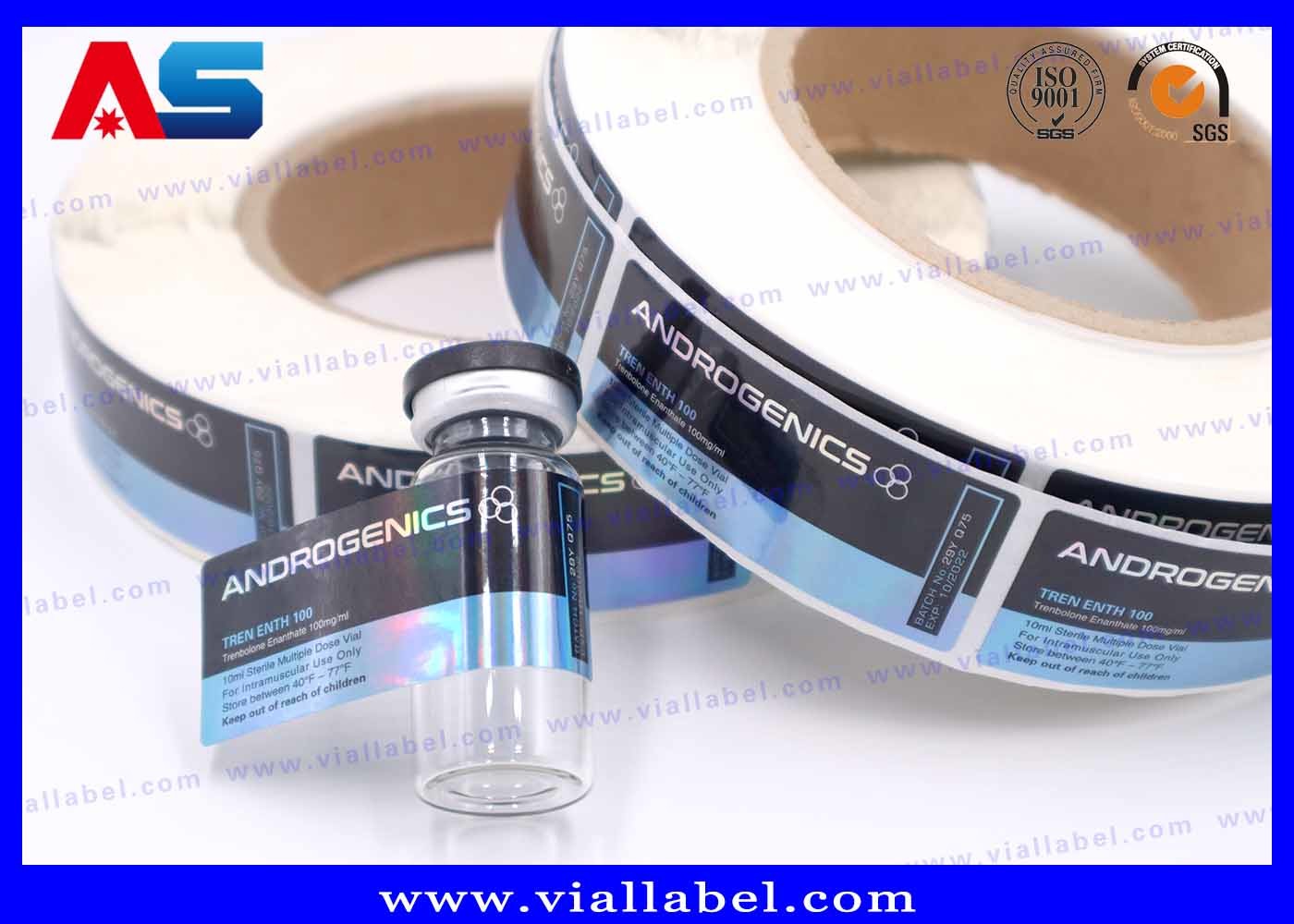 Injection Test Tube 10ml Vial Labels Custom Cardboard Box For Laboratory Vials