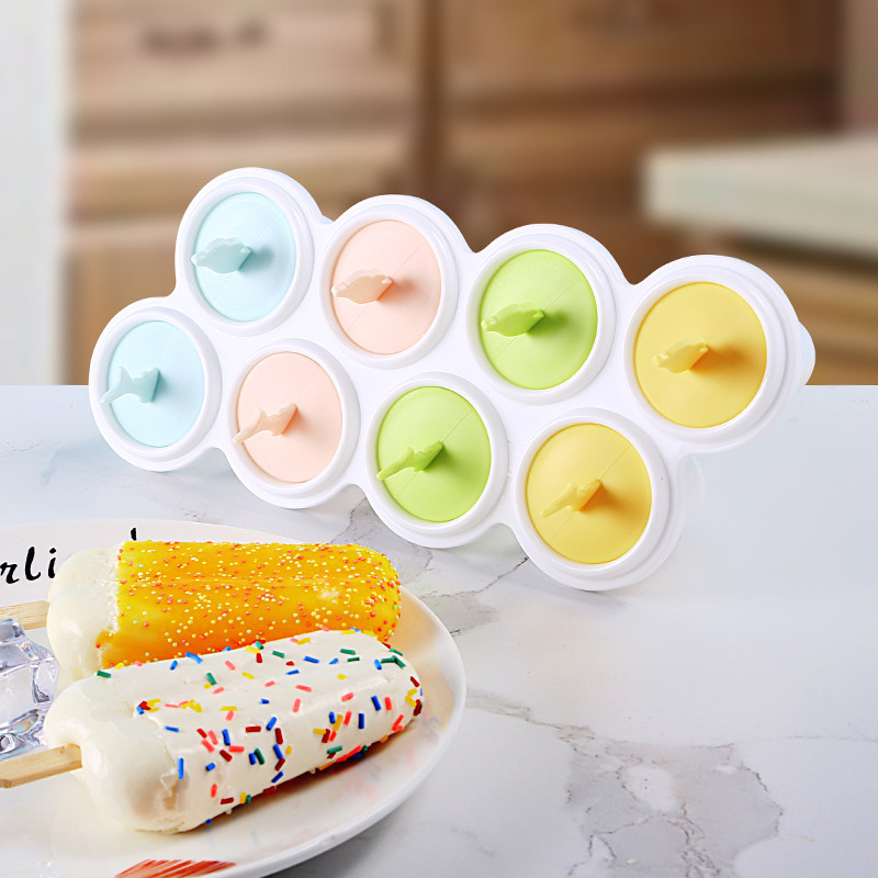 Recycled Popsicle Plastic Ice Cream Mould Children Reusable Popsicle Sticks