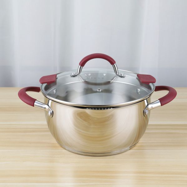 5pcs Non Stick Cookware Set Kitchenware Stainless Steel Cooking Pot OEM