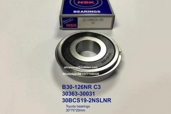 Buy cheap B30-126NR C3 30BCS19-2NSLNR 30363-30031 Toyota Bearings 30x75x20mm Non-standard Deep Groove Ball Bearings from wholesalers