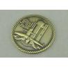 Buy cheap Zinc Alloy Die Casting Personalized Coins For Jewel Of The Pacific , Antique Gold plating With Rope Edge from wholesalers